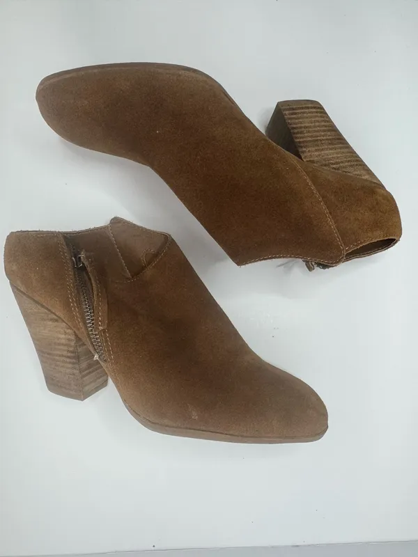 Dolce Vita Brown Suede Side Zip Ankle Boots Womens Size 8.5 - Image 6