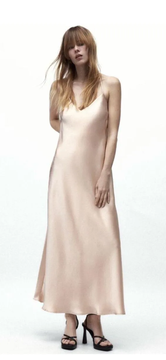 ZARA NEW‼️ Satin Slip Dress Size XS - Image 9