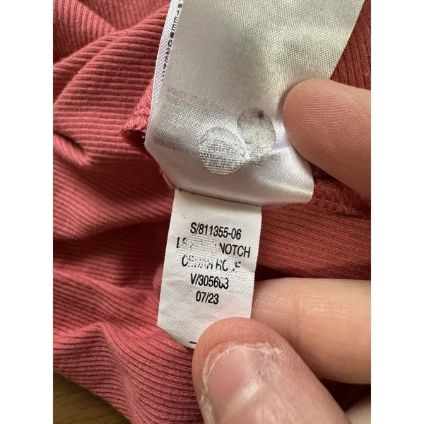 Old Navy Women Size Small‎ Long Sleeve V Neck T Shirt Pink Ribbed Stretch Preppy - Image 11