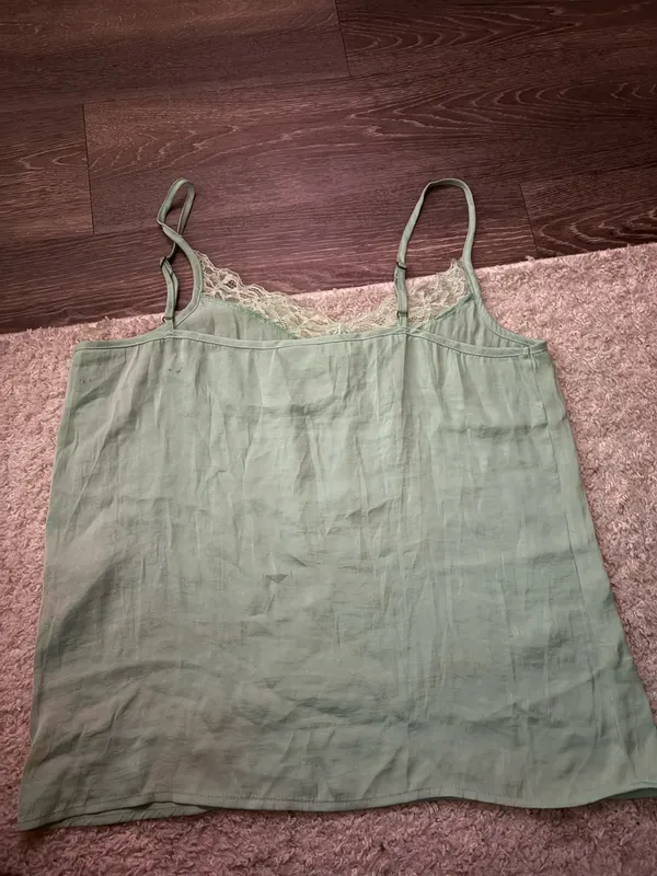 NWOT Asos JDY Appa New Lace Singlet Wvn Noos camisole Top in mint. Size Medium - Image 5
