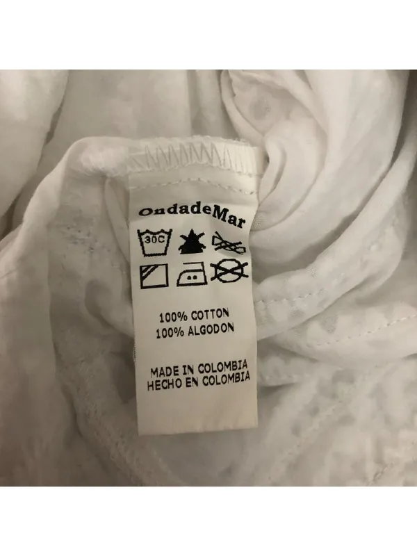 OndadeMar Womens White Lace Mini Skirt Size Small 100% Cotton Swim Cover - Image 4