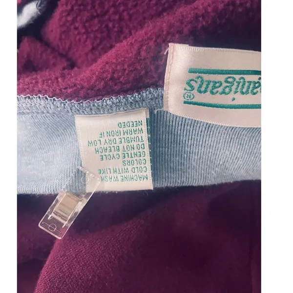 Vintage Embroidered Jog Set Size 1X Straight Leg Wine Cottagecore Fall Cozy Warm - Image 8