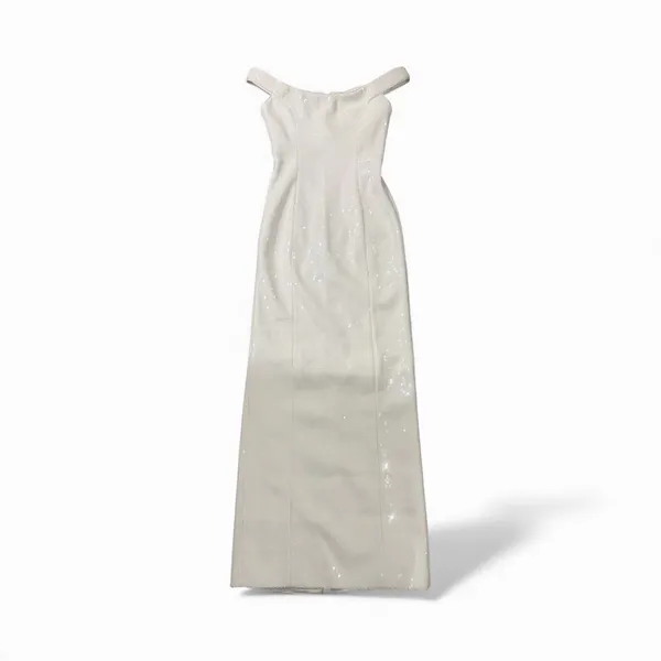 Retrofête Jazmina White Sequin One-Shoulder Gown – Size Small‎ – NWT - Image 6