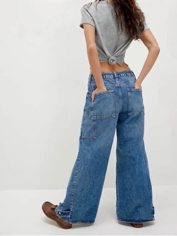 We The Free CRVY Outlaw Wide Leg Jeans Small - Image 2