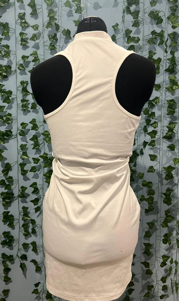 White Quarter Zip Athletic Dress Size M - Image 6