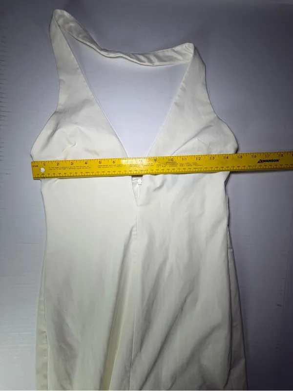 Zara Ivory Sleeveless Maxi Wrap Dress - Image 2