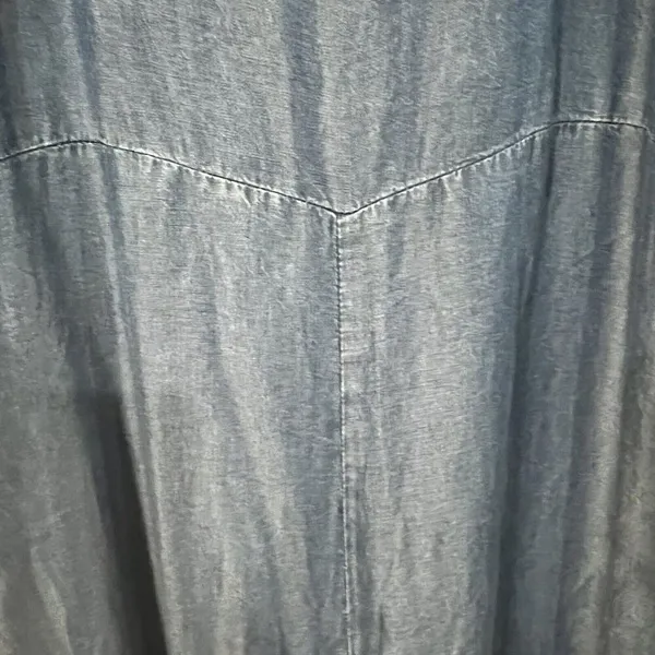 JUST Female Size S Lewis Jumpsuit Wide Leg Chambray Blue Denim Light Tencel - Image 4