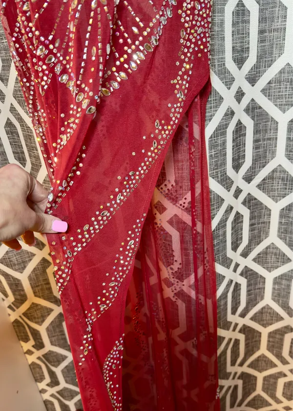 Red Maxi Dress Boutique Dress - Image 10