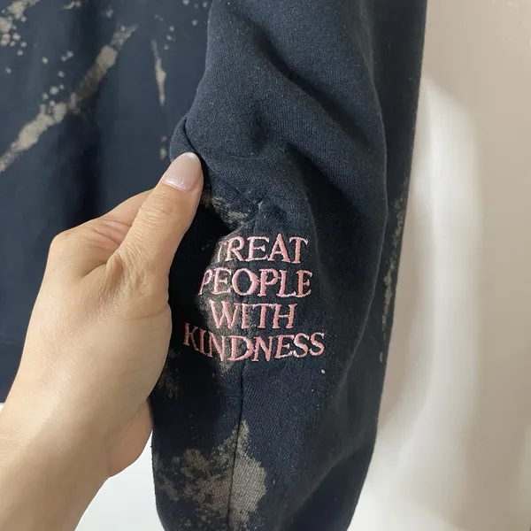 Harry Styles Debut Album Crewneck Sweatshirt Black Bleach dye XL - Image 3