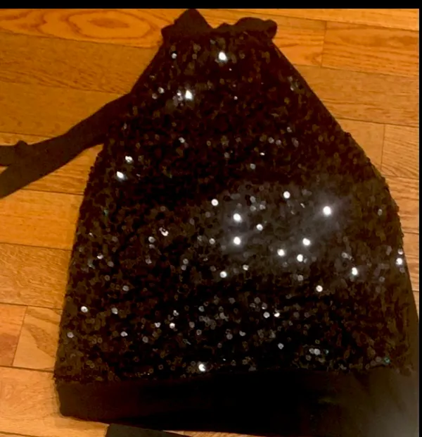Charming Charlie 2-Piece Black Sequin Halter Set Backless Mock Necktop /skirt - Image 13
