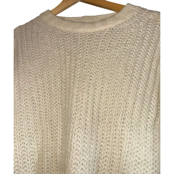 American Eagle Soft Chunky Knit Cream Sweater Womens Small Cozy Preppy Fall Warm - Image 2