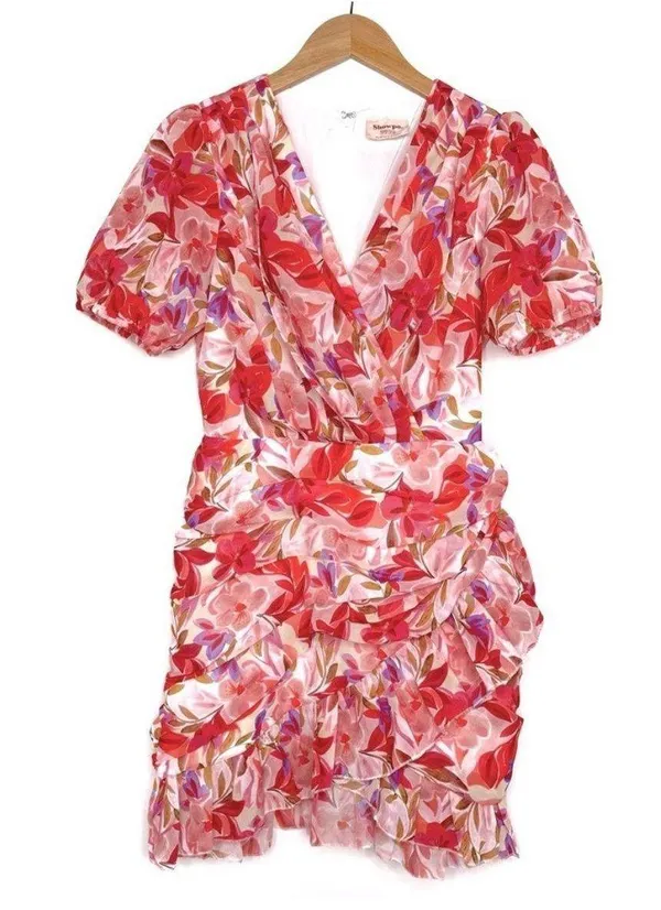 Showpo Floral Pink Mini Dress - Image 2