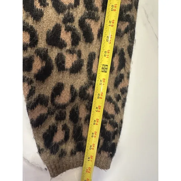 Klesis Leopard Sweater SizeM/L Brown Black Fuzzy Runs Big~Fits Like Oversized XL - Image 8