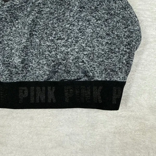 PINK Victoria's Secret Sport Ultimate Lightly Lined Gray Heather Bra‎ Large L G - Image 2