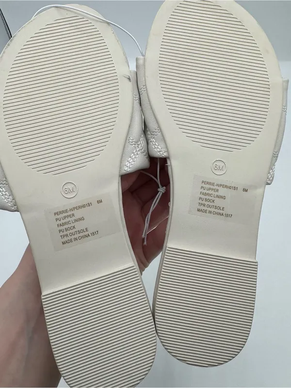 Steve Madden Perrie Quilted Slide Sandal In Bone white size 6 bridal honeymoon - Image 3