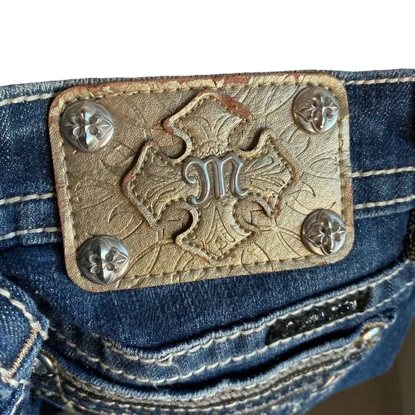 New Miss Me Jeans Womens‎ Sz 26 signature super skinny Denim Embellished Pockets - Image 8