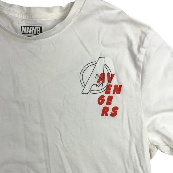 Marvel Unisex White Graphic Avengers Print Crew Neck Short Sleeve T-Shirt Top M - Image 4