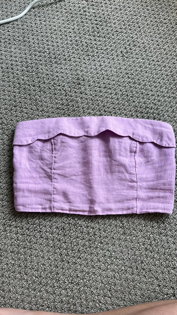 Abercrombie Removable straps cropped linen top - Image 3