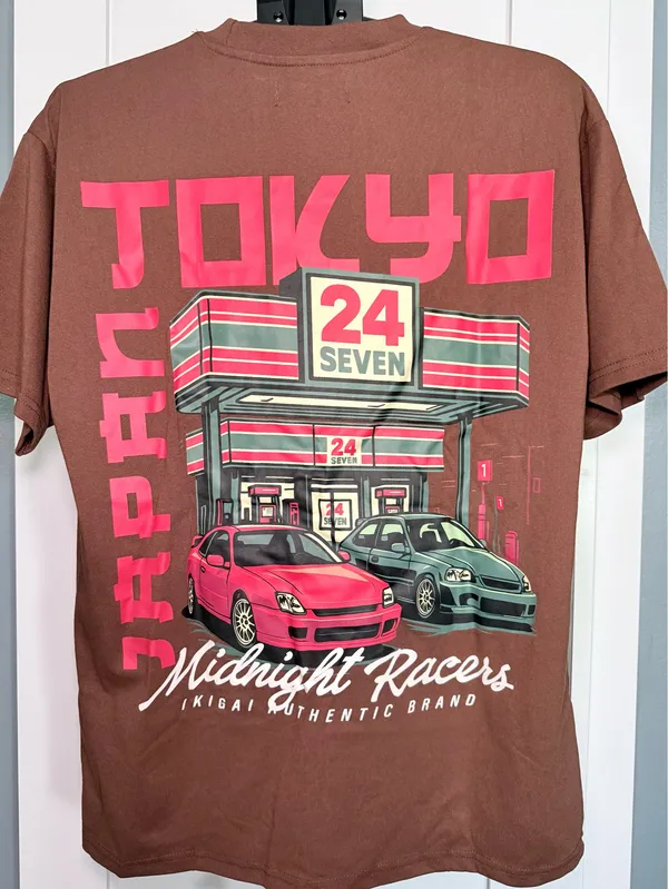 BrandMakers Unisex Brown Tokyo TShirt Medium - Image 2