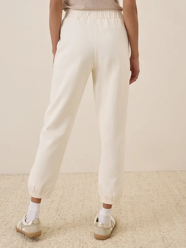Pact • Women's Cream Elastic-Waist Jogger Pants - Image 2