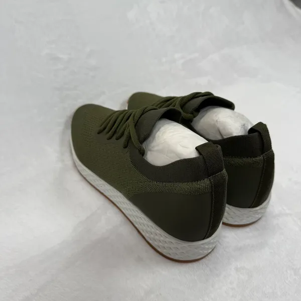 J/Slides Urban‎ Sport Knit Sneakers Olive Green Lightweight Shoes Size 7.5 - Image 7