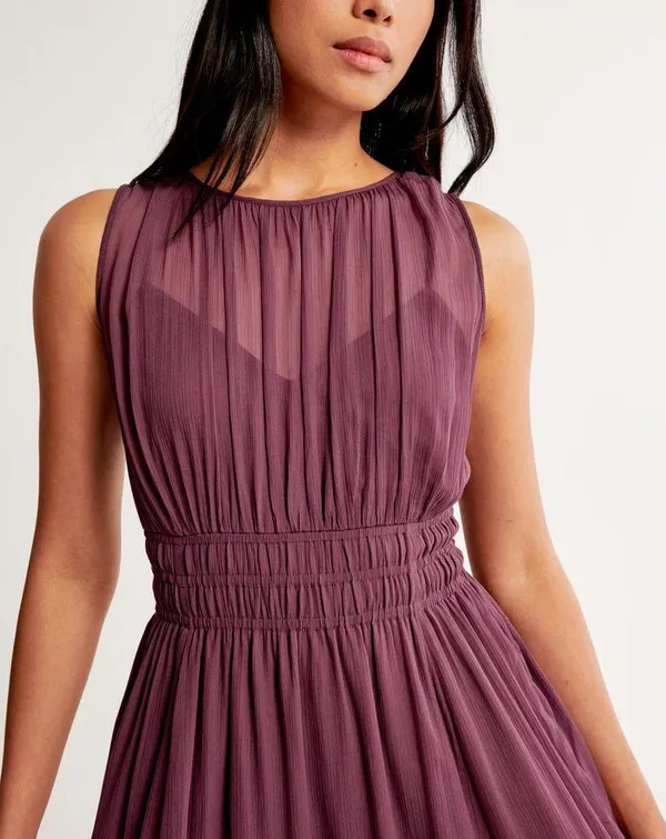 Abercrombie Easy High-Neck Midi Dress - Size Small TALL - Image 3