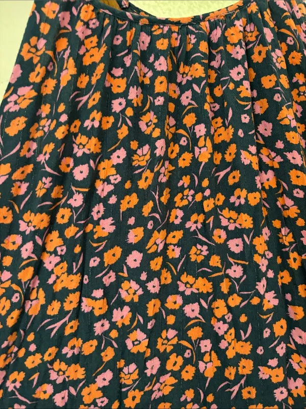 Universal Thread Floral High Low Midi Dress Ruffle Hem Adjustable Straps Small - Image 2