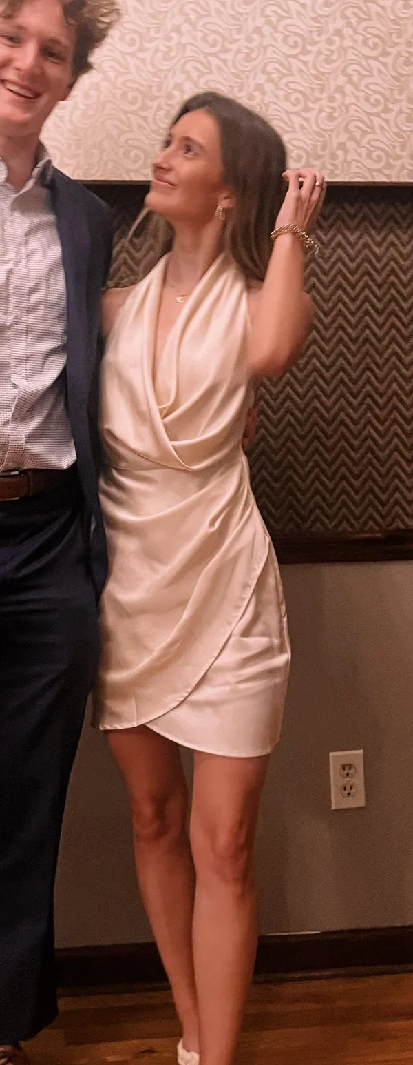 Hello Molly Mini Dress Champagne - Image 2