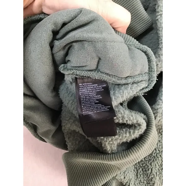 The North Face Womens Sage Green High Pile Fleece Sherpa Hoodie Size Medium - Image 6