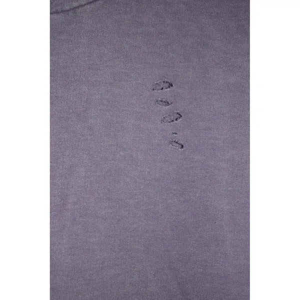 Hollister Short Sleeve Hoodie Womens XL Purple Good Distressed Raw Hem Y2K - Image 5