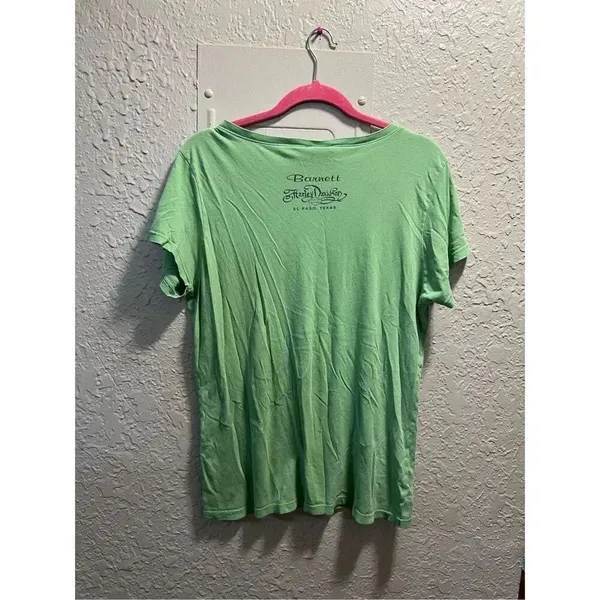 Harley Davidson You Should Be So Lucky Green V-Neck T-Shirt Woman’s Size Large - Image 9