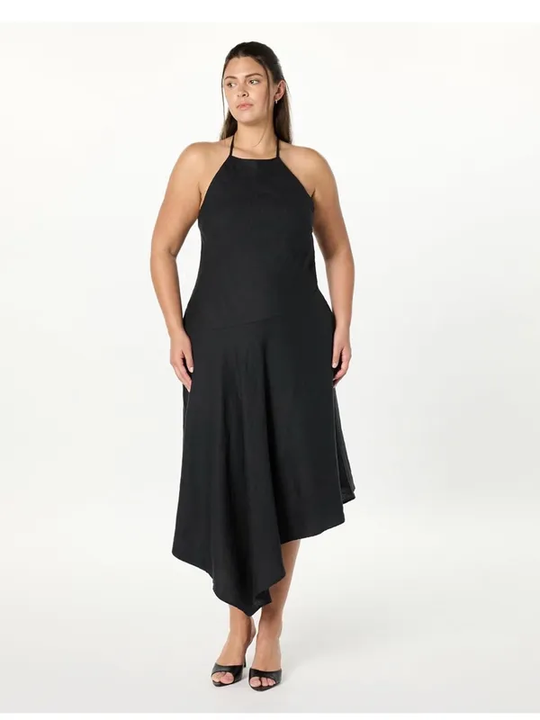 The Drop Womens Ciga Halter Linen Maxi Dress Size XXL - Image 2