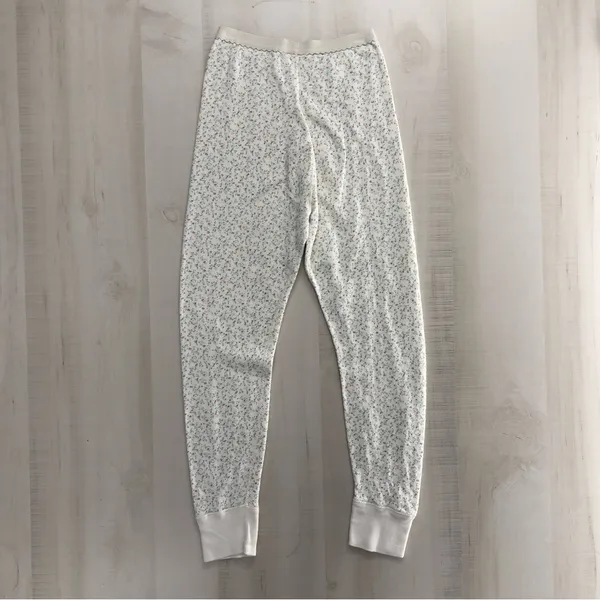 vtg 70s DUOFOLD floral layering leggings pants pajamas lounge ski snow warm 10 - Image 5
