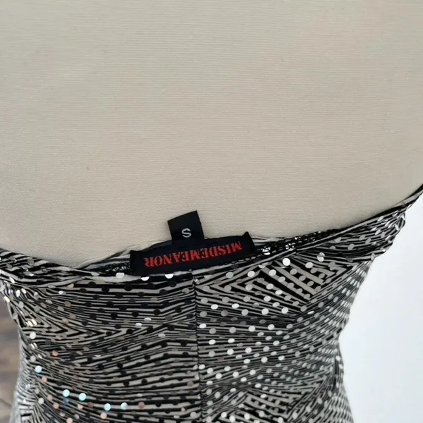 American Vintage Vintage Y2K Misdemeanor Sequin Halter Mini‎ Dress Clubbing Womens Size Small - Image 5