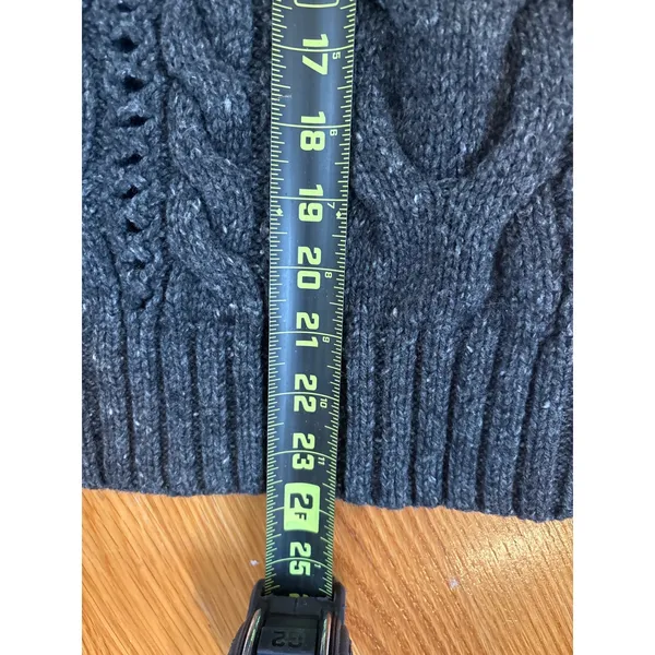 Wilfred‎ Aritzia Charcoal Grey Wool Cable Knit Mock Neck Sweater 113600 Small - Image 6