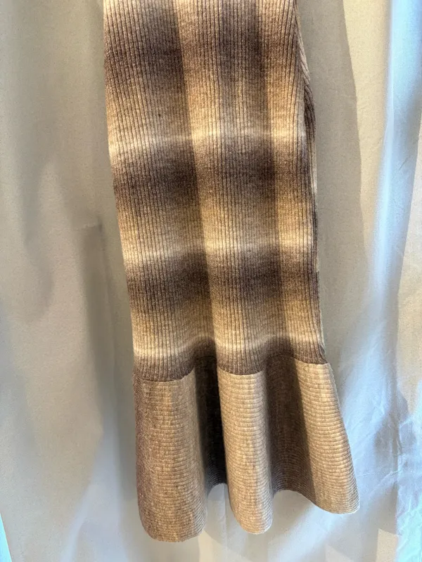 Sweater Maxi Dress Brown Size M - Image 4