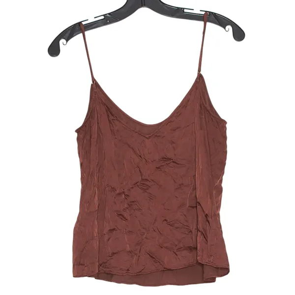 Abercrombie & Fitch Womens Tank Top Satiny V Neck Y2K 90s Brown Size Large GI - Image 5