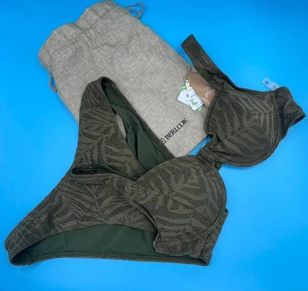 NWT Berlook Green Crochet Underwire Bikini Top + Bottoms Women's Size XL Summer - Image 4