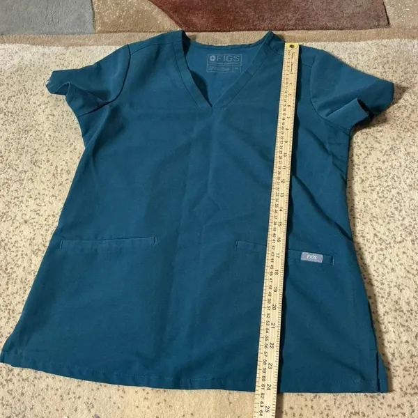 FIGS Casma V-Neck Scrub Top Blue Technical Collection FW1100 XS‎ - Image 4