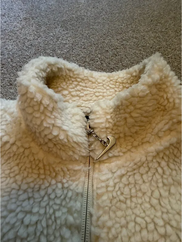 Nike Vintage Sherpa Zip Up Logo Jacket - Image 5
