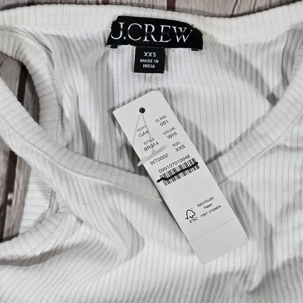 J. Crew Vintage‎ rib high-neck cutaway tank dress with poplin skirt XXS NWT - Image 5