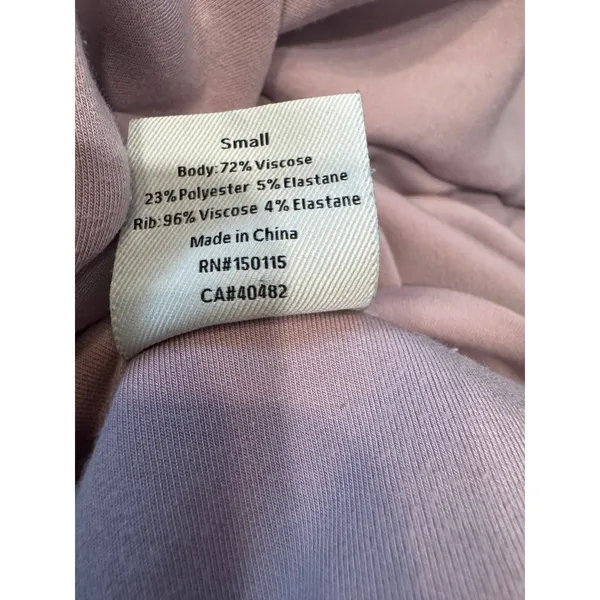 Varley DoubleSoft Cowl Neck Sweatshirt, Dusty Pink, Size Small Cozy Loungewear - Image 4