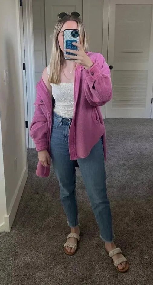 FREE PEOPLE We the Free Ruby Jacket in Pink Envy Size Small - Image 5
