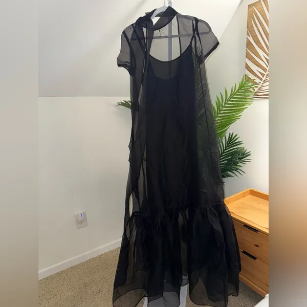 STAUD Calluna Organza mesh Dress XS like‎ new! - Image 6