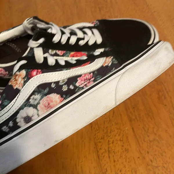 Vans Unisex Old Skool Sneakers Multicolor Black Floral Suede Low Top - Image 8