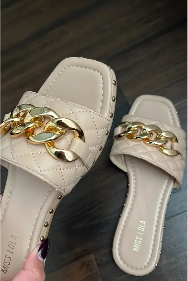 Pink / Beige Sandals Size 8.5 - Image 2