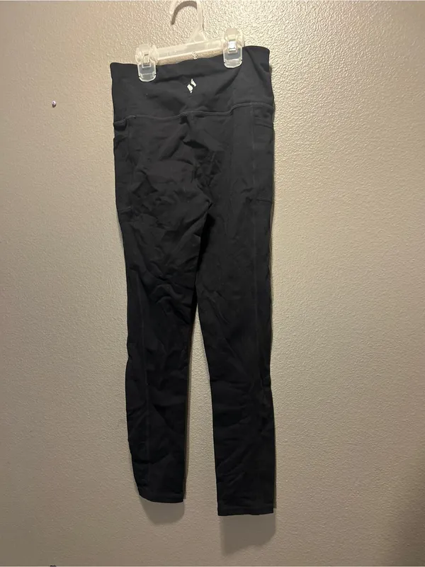 Skechers GO WALK High Waisted Leggings Womens Small S Black Active Side Pockets - Image 2