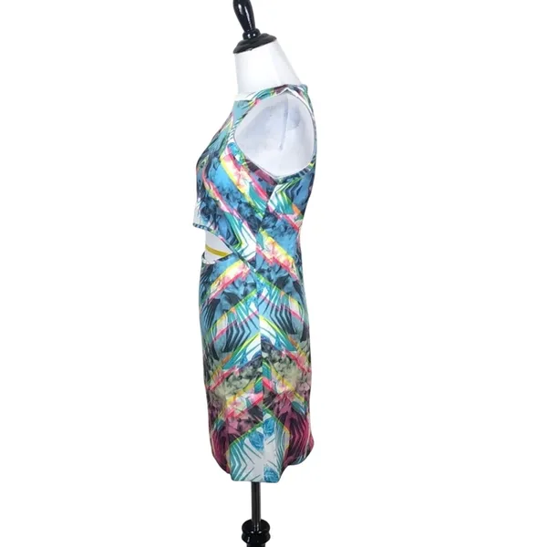 Fairground Kryptonite Tropical Lagoon Cutout Mini Dress Size Small NWT - Image 3