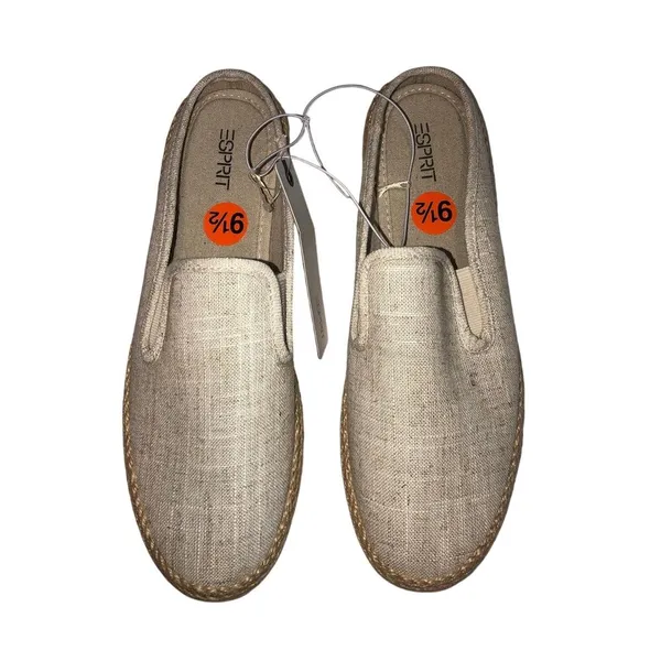 Esprit Espadrille Mule Size 9.5 Natural Linen Summer Slide Casual Shoe Neema - Image 2