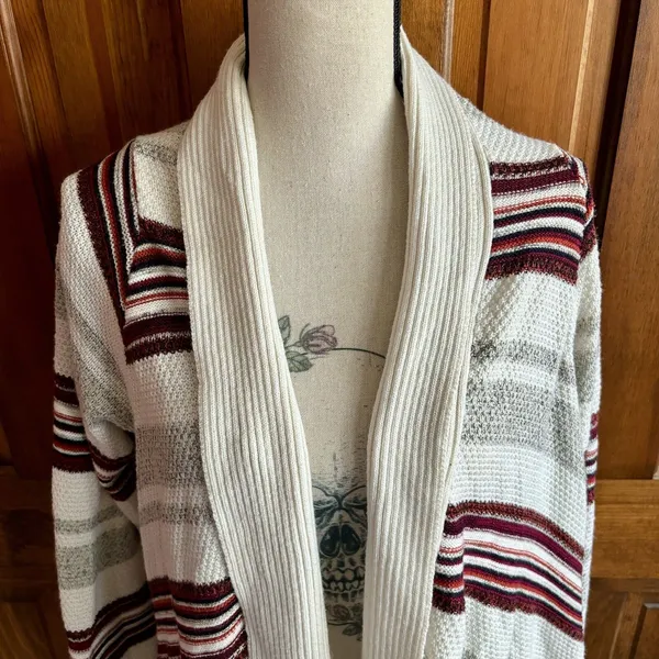 Torrid Cardigan Sweater Duster Women's size 2 2X Striped Open Draped Waterfall - Image 4